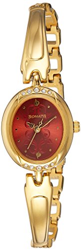 Sonata Analog Gold Dial Womens Watch 8118YM05 0 - Sonata 8118YM05 watch