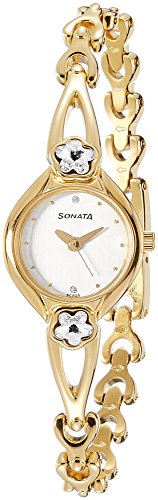 Sonata Analog White Dial Womens Watch NF8065YM01 0 - Sonata NF8065YM01 watch