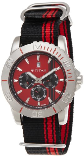 Titan Octane Multi Function Analog Red Dial Mens Watch 9490SP02J 0 - Titan 9490SP02J Octane watch