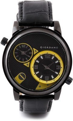 Giordano Analog Multi Colour Dial Mens Watch 60058 BLKYELLOW 0 - Giordano 60058 Mens watch