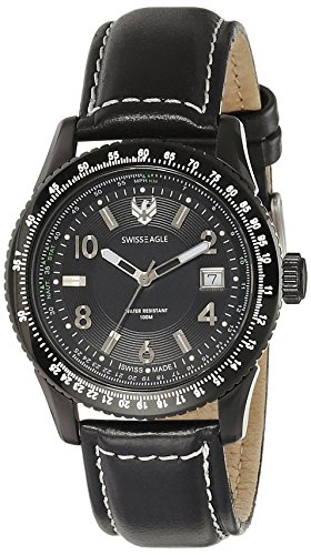 Swiss Eagle Analog Black Dial Mens Watch SE 9024 02 0 - Swiss Eagle Analog Black Dial Men's - SE-9024-02 watch