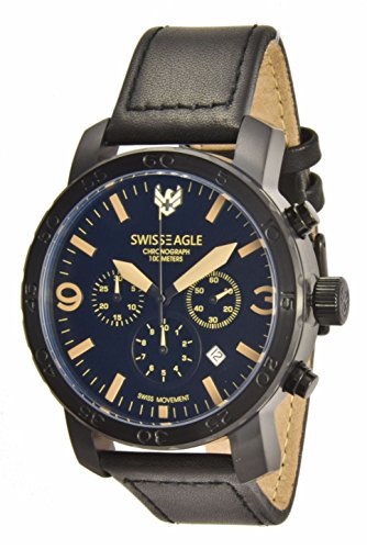 Swiss Eagle Analog Black Dial Mens Watch SE 9102 03 0 - Swiss Eagle Analog Black Dial Men's - SE-9102-03 watch