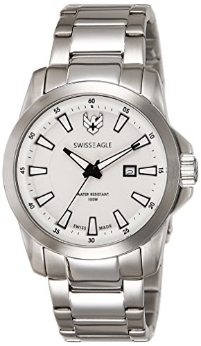 Swiss Eagle Analog White Dial Mens Watch SE 9056 22 0 - Swiss Eagle Analog White Dial Men's - SE-9056-22 watch