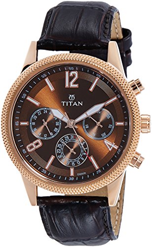 Titan Neo Analog Brass Dial Mens Watch 1734WL01 0 0 - Titan 1734WL01 Neo Analog Brass Dial Men's watch