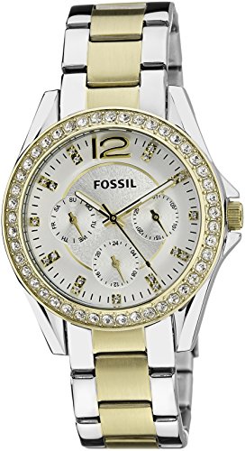 Fossil Riley Chronograph Silver Dial Womens Watch ES3204I 0 - Fossil ES3204I Riley Chronograph Silver Dial Women watch