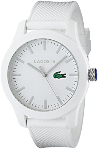 Lacoste Mens 2010762 Lacoste 12 12 White Watch with Textured Band 0 - Lacoste Men's 2010762 Lacoste. 12. 12 White with Textured Band watch