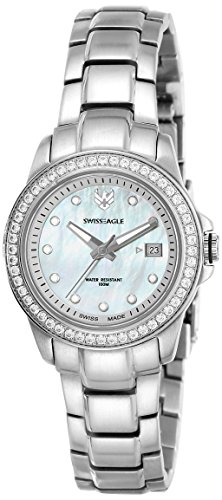 Swiss Eagle Analog Mother of Pearl Dial Womens Watch SE 6033 22 0 - Swiss Eagle Analog Mother of Pearl Dial Women - SE-6033-22 watch