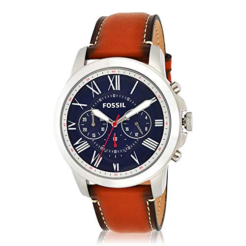 Fossil Analog Watch FS5210 0 0 - Fossil Grant Analog Blue Dial Men's Watch-FS5210