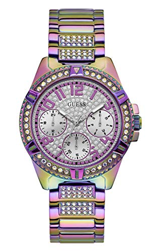 Guess Analogue Womens Watch Silver Dial Purple Colored Strap 0 - GUESS 40MM Crystal Embellished Watch