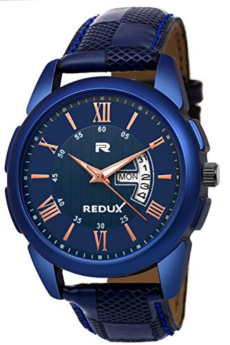 Redux Analog Linear Designer Dial Mens Boys Watch 0 - REDUX Men's Analog Linear Designer Dial Watch (Blue)